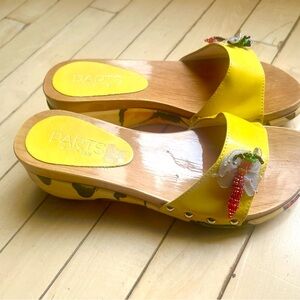Women's Yellow Slide Sandals